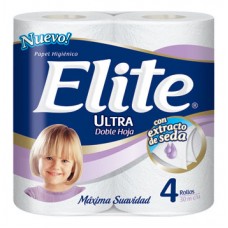 Papel Higiénico Elite Ultra Blanco 4 Rollos de  30 metros